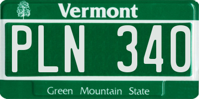 VT license plate PLN340