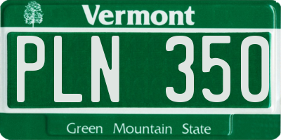 VT license plate PLN350