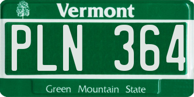 VT license plate PLN364