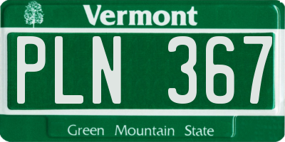VT license plate PLN367