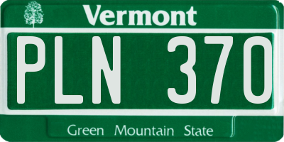 VT license plate PLN370