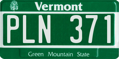 VT license plate PLN371