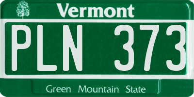 VT license plate PLN373