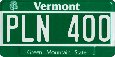 VT license plate PLN400