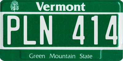 VT license plate PLN414