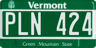 VT license plate PLN424