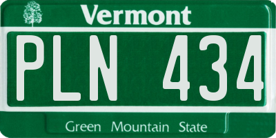 VT license plate PLN434