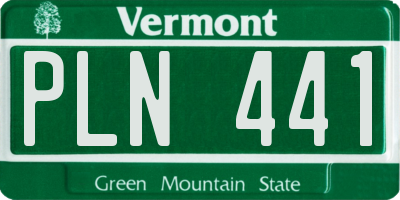 VT license plate PLN441