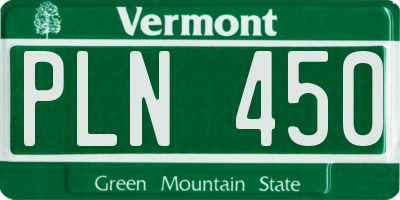 VT license plate PLN450