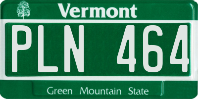 VT license plate PLN464