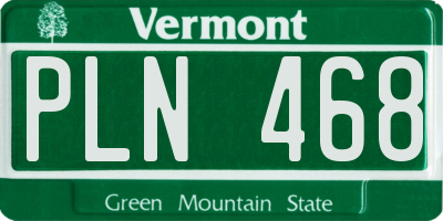 VT license plate PLN468