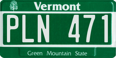 VT license plate PLN471
