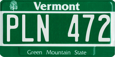 VT license plate PLN472