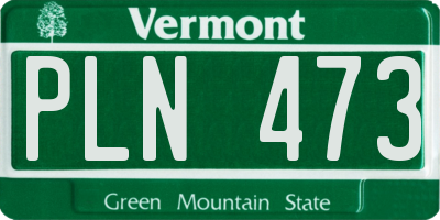 VT license plate PLN473