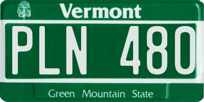 VT license plate PLN480