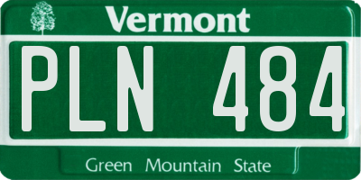 VT license plate PLN484