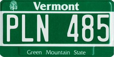 VT license plate PLN485