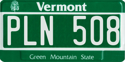 VT license plate PLN508