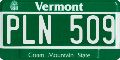 VT license plate PLN509