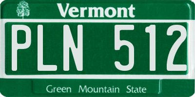 VT license plate PLN512