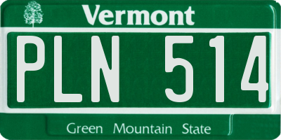 VT license plate PLN514
