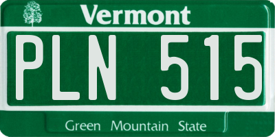 VT license plate PLN515