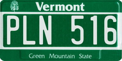VT license plate PLN516