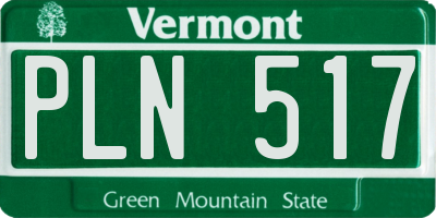 VT license plate PLN517