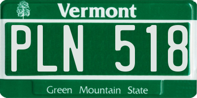 VT license plate PLN518
