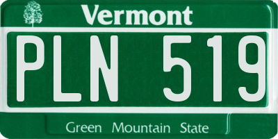 VT license plate PLN519