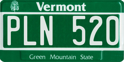 VT license plate PLN520