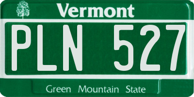 VT license plate PLN527