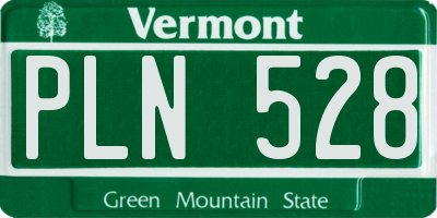 VT license plate PLN528