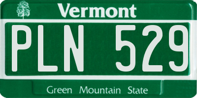 VT license plate PLN529