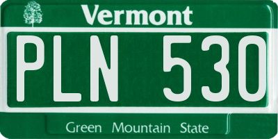 VT license plate PLN530