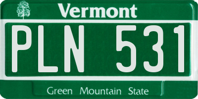 VT license plate PLN531
