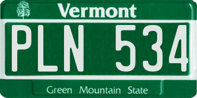 VT license plate PLN534