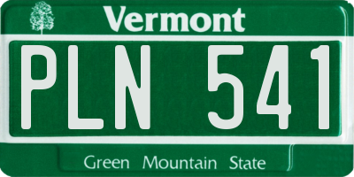 VT license plate PLN541