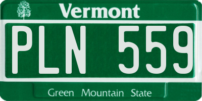 VT license plate PLN559