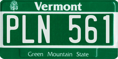 VT license plate PLN561