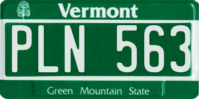 VT license plate PLN563