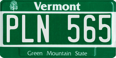 VT license plate PLN565