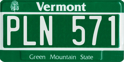 VT license plate PLN571