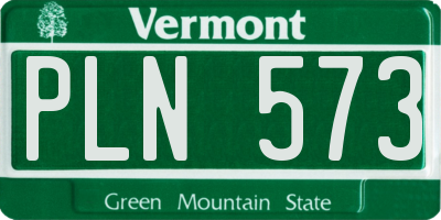 VT license plate PLN573