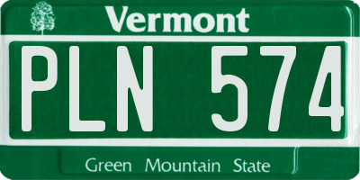 VT license plate PLN574
