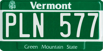 VT license plate PLN577