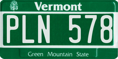 VT license plate PLN578