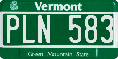 VT license plate PLN583