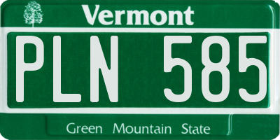 VT license plate PLN585