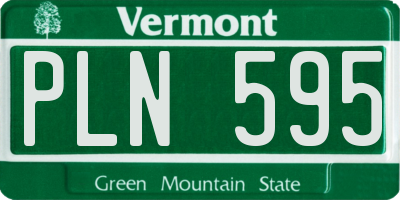VT license plate PLN595